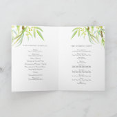 Programme Eucalyptus feuille aquarelle vert mariage (Intérieur)