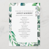 Programme Eucalyptus Garden Botanical Wedding Ceremony (Devant)
