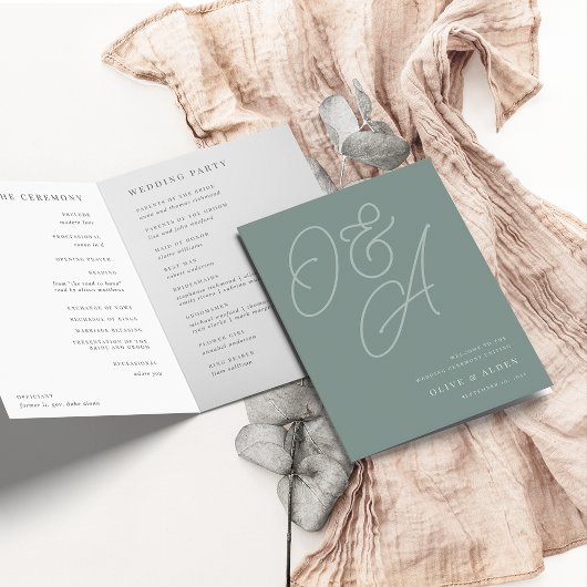 Programme Eucalyptus | Mariage de monogramme de filigrane de