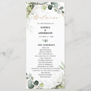 Programme Eucalyptus Sage Verdure Mariage géométrique modern