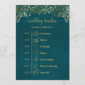 Programme Événements & Calendrier de Mariage Élégant Sarcell (Dos)
