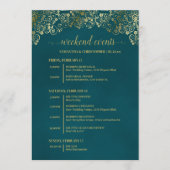 Programme Événements & Calendrier de Mariage Élégant Sarcell (Devant)