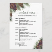 Programme Événements de mariage et calendrier Cônes de pin r (Devant)