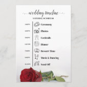 Programme Événements de mariage et timeline de rose rouge él (Dos)