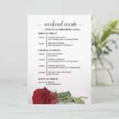 Programme Événements de mariage et timeline de rose rouge él (Debout devant)