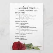 Programme Événements de mariage et timeline de rose rouge él (Devant)