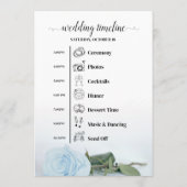 Programme Événements de mariage et timeline Rose Bleu Poussi (Dos)