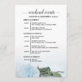 Programme Événements de mariage et timeline Rose Bleu Poussi (Devant)