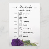 Programme Événements de mariage et timeline Rose pourpre roy (Dos)