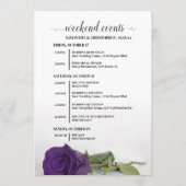 Programme Événements de mariage et timeline Rose pourpre roy (Devant)