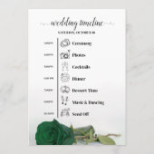 Programme Événements de mariage et timeline Rose Vert Émerau (Dos)