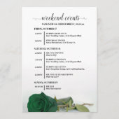 Programme Événements de mariage et timeline Rose Vert Émerau (Devant)