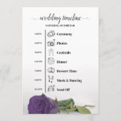 Programme Événements de mariage et timeline Rose Violet Amét (Dos)