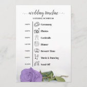 Programme Événements de mariage et timeline Rose Violet Lava (Dos)