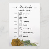 Programme Événements de mariage Fancy Royal Gold Ochre & Tim (Dos)