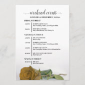 Programme Événements de mariage Fancy Royal Gold Ochre & Tim (Devant)