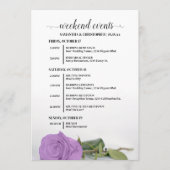 Programme Événements de mariage fantaisie rose lilas violet (Devant)