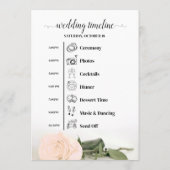 Programme Événements de mariage Rose Pêche Pâle Élégante & C (Dos)