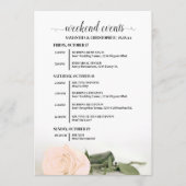 Programme Événements de mariage Rose Pêche Pâle Élégante & C (Devant)