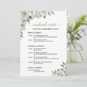Programme Événements de mariage rustique eucalyptus & calend (Debout devant)