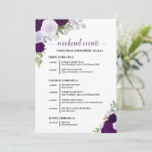 Programme Événements et calendrier de mariage Roses Boho vio (Debout devant)