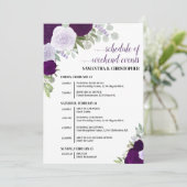 Programme Événements et calendrier de mariage Roses Boho vio (Debout devant)