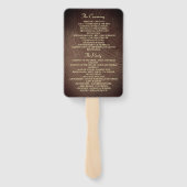 Programme éventail de mariage avec guirlandes rust (Dos)