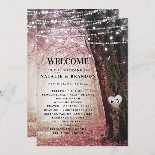 Programme Evermore | Cérémonie Enchanted Fairy Forest Pink (Devant / Derrière)