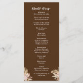 Programme Exotique moderne Boho Mariage tropical (Dos)