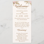 Programme Exotique moderne Boho Mariage tropical (Devant)