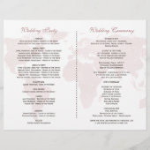 Programme Exotique Tropical Floral Gold World Map (Dos)