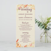 Programme Fall Love Golden Foliage Antique Mariage blanc (Debout devant)