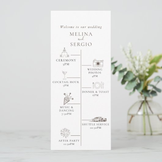 Programme Fancy Classic Flowers Mariage de chronologie (Debout devant)