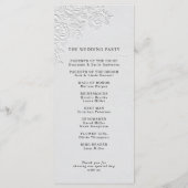 Programme Faux Embossed White Roses Wedding Program (Dos)