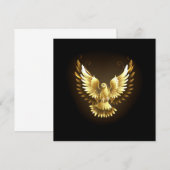 Programme Faux Gold Foil Peace Dove en noir (Devant / Derrière)