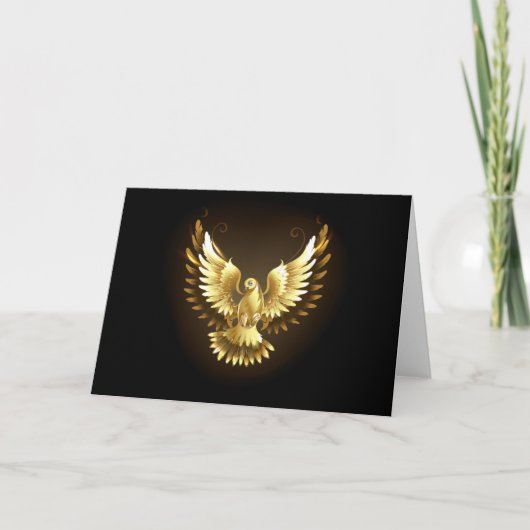 Programme Faux Gold Foil Peace Dove en noir (Devant)