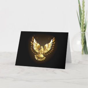 Programme Faux Gold Foil Peace Dove en noir