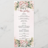 Programme Feminine Rose Gold Flowers Eucalyptus Program (Dos)