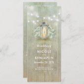 Programme Fer lanterne allume Floral Rustic Wedding Programm (Devant / Derrière)