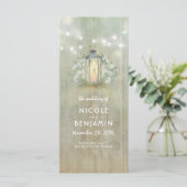 Programme Fer lanterne allume Floral Rustic Wedding Programm (Debout devant)