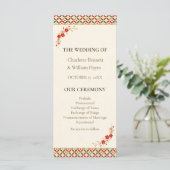 Programme Festive Japanese Blossom Wedding Program (Debout devant)