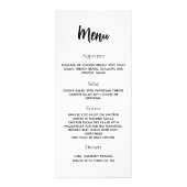 Programme fête d'anniversaire menu blanc noir (Dos)