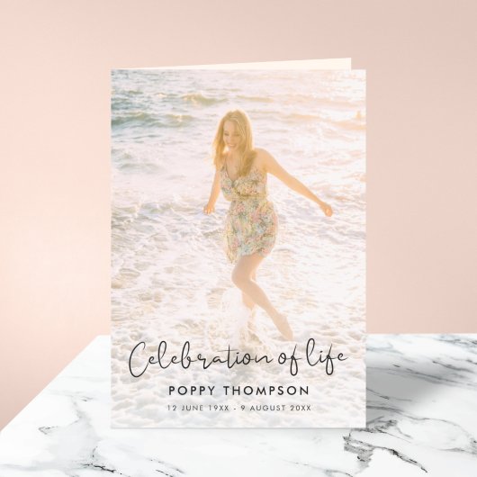 Programme Fête de la vie élégante Ordre de service Funéraill