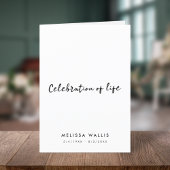 Programme Fête de l'ordre funéraire moderne pliée