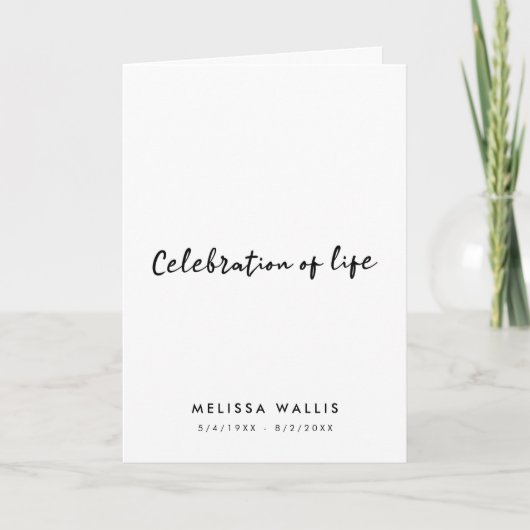 Programme Fête de l'ordre funéraire moderne pliée (Devant)