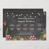 Programme Fête des mariées Chalk Coral Itinéraire Bacheloret (Devant / Derrière)