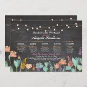 Programme Fête des mariées Chalk Floral Itinéraire Bachelore (Devant / Derrière)