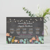 Programme Fête des mariées Chalk Floral Itinéraire Bachelore (Debout devant)