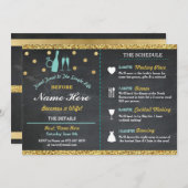 Programme Fête des mariées Chalk Itinéraire Bachelorette Or (Devant / Derrière)