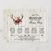 Programme Fête des mariées Itinéraire Bachelorette Antler Ru (Devant / Derrière)